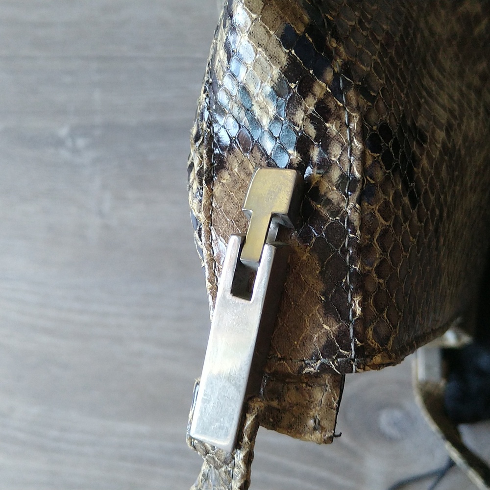 Real Python Skin Vintage Shoulder Bag - image 5